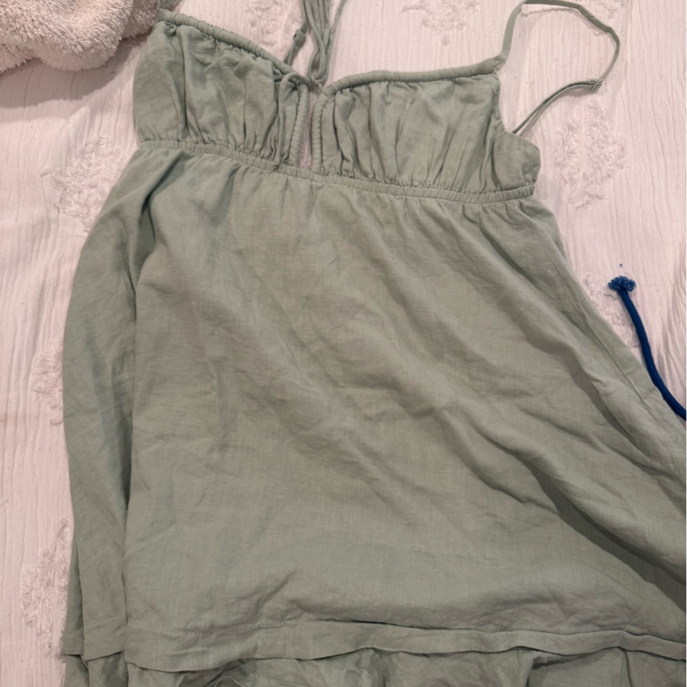 Light Green Drawstring Skirt